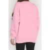 3 İplik Şardonlu Taşı Sweat Pembe - 42609.1878.