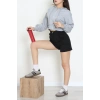 3 İplik Şardonsuz Balon Kol Crop Sweat Grimelanj - 80773.1878.