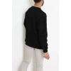 3 İplik Şardonsuz Bisiklet Yaka Erkek Sweat Siyah - 42817.1878.