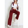 3 İplik Şardonsuz Bol Paça Model Eşofman Altı Bordo - 80808.1878.