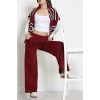 3 İplik Şardonsuz Bol Paça Model Eşofman Altı Bordo - 80808.1878.