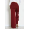 3 İplik Şardonsuz Bol Paça Model Eşofman Altı Bordo - 80808.1878.