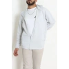 3 İplik Şardonsuz Dik Yaka Fermuarlı Erkek Sweat Boyalıgri - 42816.1878.