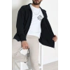 3 İplik Şardonsuz Dik Yaka Fermuarlı Erkek Sweat Lacivert - 42816.1878.