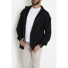 3 İplik Şardonsuz Dik Yaka Fermuarlı Erkek Sweat Siyah - 42816.1878.