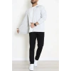 3 İplik Şardonsuz Erkek Cepli Dik Yaka Sweat Boyalıgri - 80776.1878.