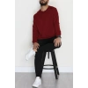 3 İplik Şardonsuz Erkek Sweat Bordo - 42617.1878.