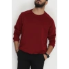 3 İplik Şardonsuz Erkek Sweat Bordo - 42617.1878.