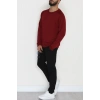 3 İplik Şardonsuz Erkek Sweat Bordo - 42617.1878.