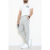 3 İplik Şardonsuz Fleto Cepli Erkek Eşofman Altı Koyugri - 42813.1878.