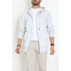 3 İplik Şardonsuz Kapşonlu Fermuarlı Erkek Sweat Boyalıgri - 42815.1878.