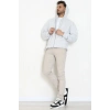 3 İplik Şardonsuz Kapşonlu Fermuarlı Erkek Sweat Boyalıgri - 42815.1878.