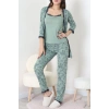 3Lü Pijama Seti Yeşil - 52170.2123.
