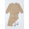 4-10 Yaş İki İplik Şardonsuz Çocuk Takım Camel - 55042.1776.