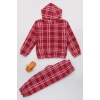 4-10 Yaş Polar Kapşonlu İkili Takım Bordo - 52076.1776.