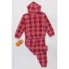 4-10 Yaş Polar Kapşonlu İkili Takım Bordo - 52076.1776.
