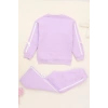 5-12 Yaş 3 İplik Şardonlu Fiyonklu Takım Lila - 60335.1867.