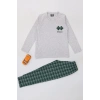 5-12 Yaş Erkek Süprem Pijama Takımı Grizümrüt - 42519.1048.