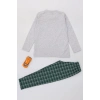 5-12 Yaş Erkek Süprem Pijama Takımı Grizümrüt - 42519.1048.