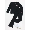 5-12 Yaş İnterlok Baskılı Takım Siyah - 52182.1567.