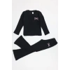 5-12 Yaş İnterlok Baskılı Takım Siyah - 52182.1567.