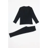 5-12 Yaş İnterlok Fitilli Takım Siyah - 52181.1567.