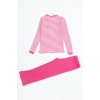 5-12 Yaş Kaşkorse Nakışlı Pijama Takımı Pembe - 52142.1567.