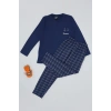 5-12 Yaş Süprem Pijama Takımı Lacivert - 52091.1048.