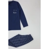 5-12 Yaş Süprem Pijama Takımı Lacivert - 52091.1048.