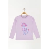 6-9 Yaş Kız Çocuk Baskılı Sweat Lila - 6264038.1576.