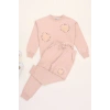 6-9 Yaş Şardonlu Yumoş Kumaş Takım Pudra - 6264320.1576.
