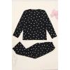 9-14 Yaş Alt Üst Aynı Çocuk Pijama Takımı Siyahbeyaz - 50725.1961.