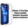 Ally iPhone 13 Pro Max Kılıf Kamera Korumalı Ultra İnce Şeffaf Silikon Kılıf-(1903)