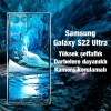 ALLY Samsung Galaxy S22 Ultra Kılıf Kamera Korumalı Ultra İnce Şeffaf Silikon Kılıf-(1903)