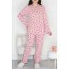 Alt Üst Aynı Büyük Beden Pijama Takımı Pudra - 50723.1961.