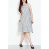 Altı Fırfırlı Elbise Beyazfüme - 41851.1723.
