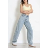 Arkası Tokalı Baggy Kot Pantolon Açıkmavi - 32476.1904.
