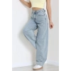 Arkası Tokalı Baggy Kot Pantolon Açıkmavi - 32476.1904.