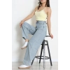 Arkası Tokalı Baggy Kot Pantolon Açıkmavi - 32476.1904.