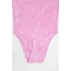 Asit Yıkamalı Kaşkorse Çıtçıtlı Body Pembe - 71065.1748.