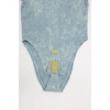 Asit Yıkamalı Kaşkorse Çıtçıtlı Body Yeşil - 71065.1748.