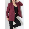 Astarlı Blazer Ceket Bordo - 8120.1437.