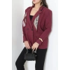 Astarlı Blazer Ceket Bordo - 8120.1437.