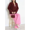 Astarlı Oversize Blazer Ceket Bordo - 8136.1437.