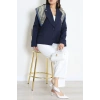 Astarlı Oversize Blazer Ceket Lacivert - 8136.1437.