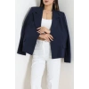 Astarlı Oversize Blazer Ceket Lacivert - 8136.1437.