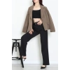 Astarlı Oversize Blazer Ceket Mocha - 8136.1437.