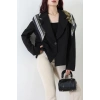 Astarlı Oversize Blazer Ceket Siyah - 8136.1437.