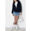 Astarlı Peluş Ceket  Lacivert - 2485.1839.