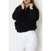 Astarlı Peluş Ceket  Siyah - 2485.1839.